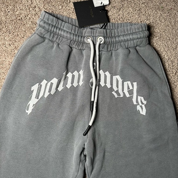 Palm Angels Curved Logo Sweatpants BRAND NEW - Picture 2 of 7